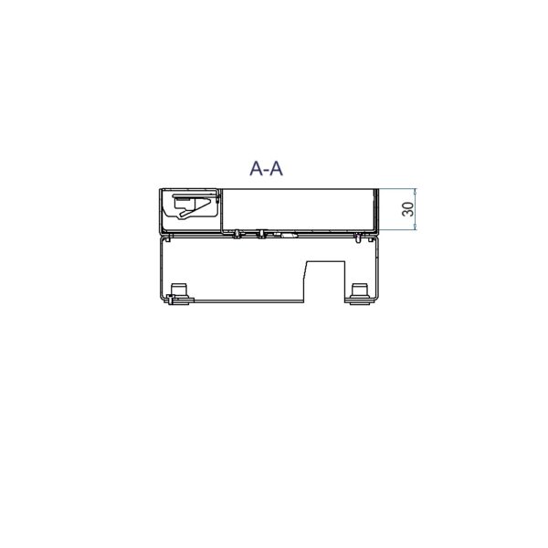 Produktbild UBD 167 301  -  Unterflur-Bodendose UBD 160 small inkl. Deckel mit Kante, geschlossen, 30mm Vertiefung und 1 Schnurauslass